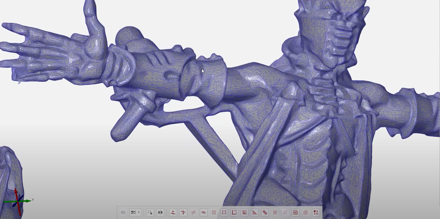 software mesh of a small figurine