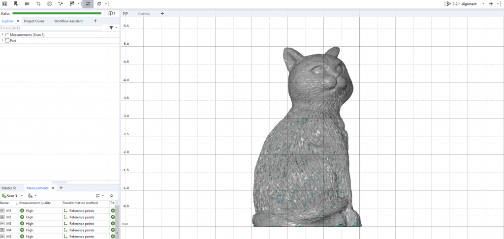 Software evaluation of cat figurine