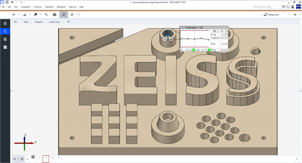 Trend Analysis in ZEISS INSPECT software