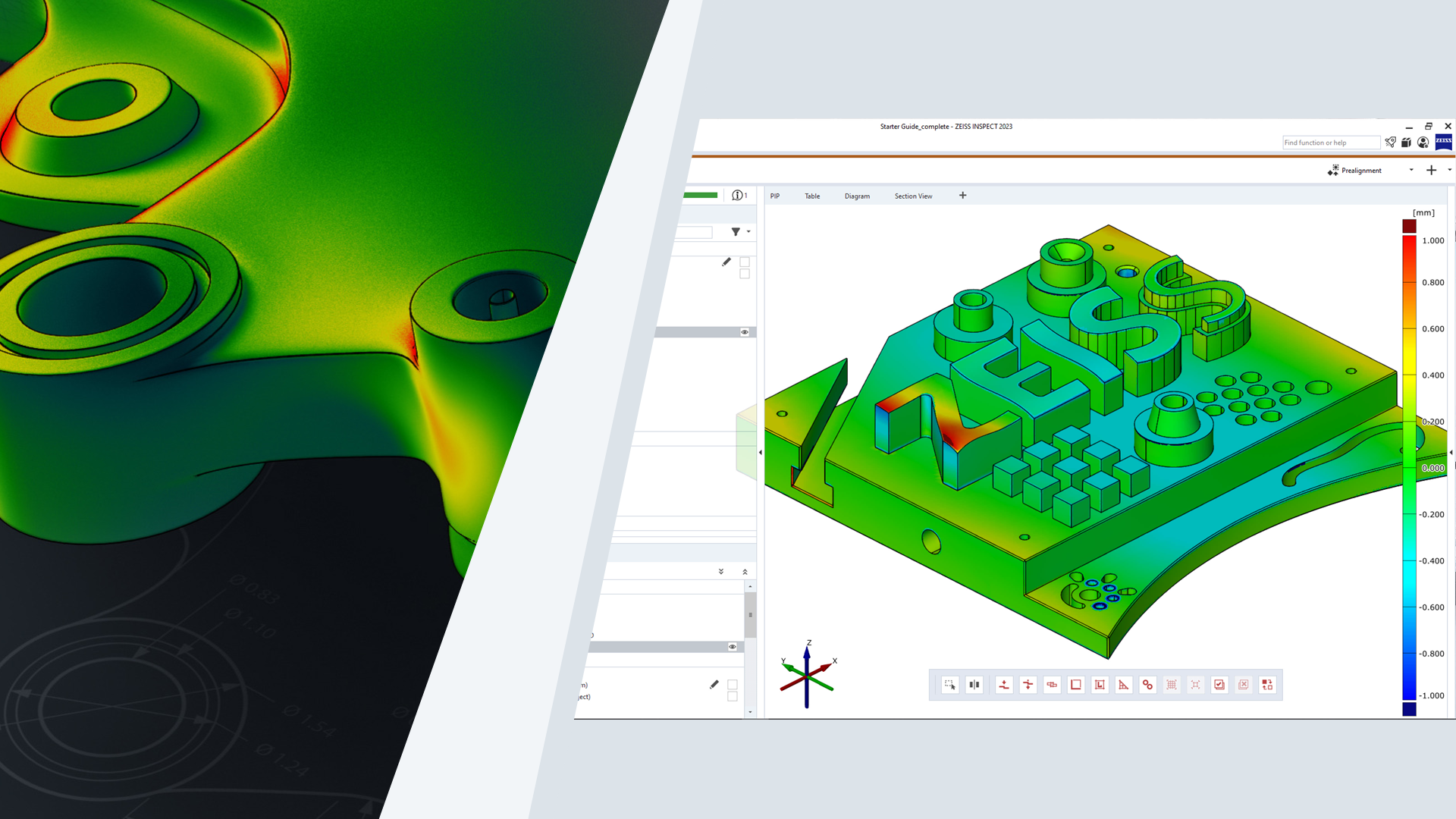 User interface in ZEISS INSPECT software