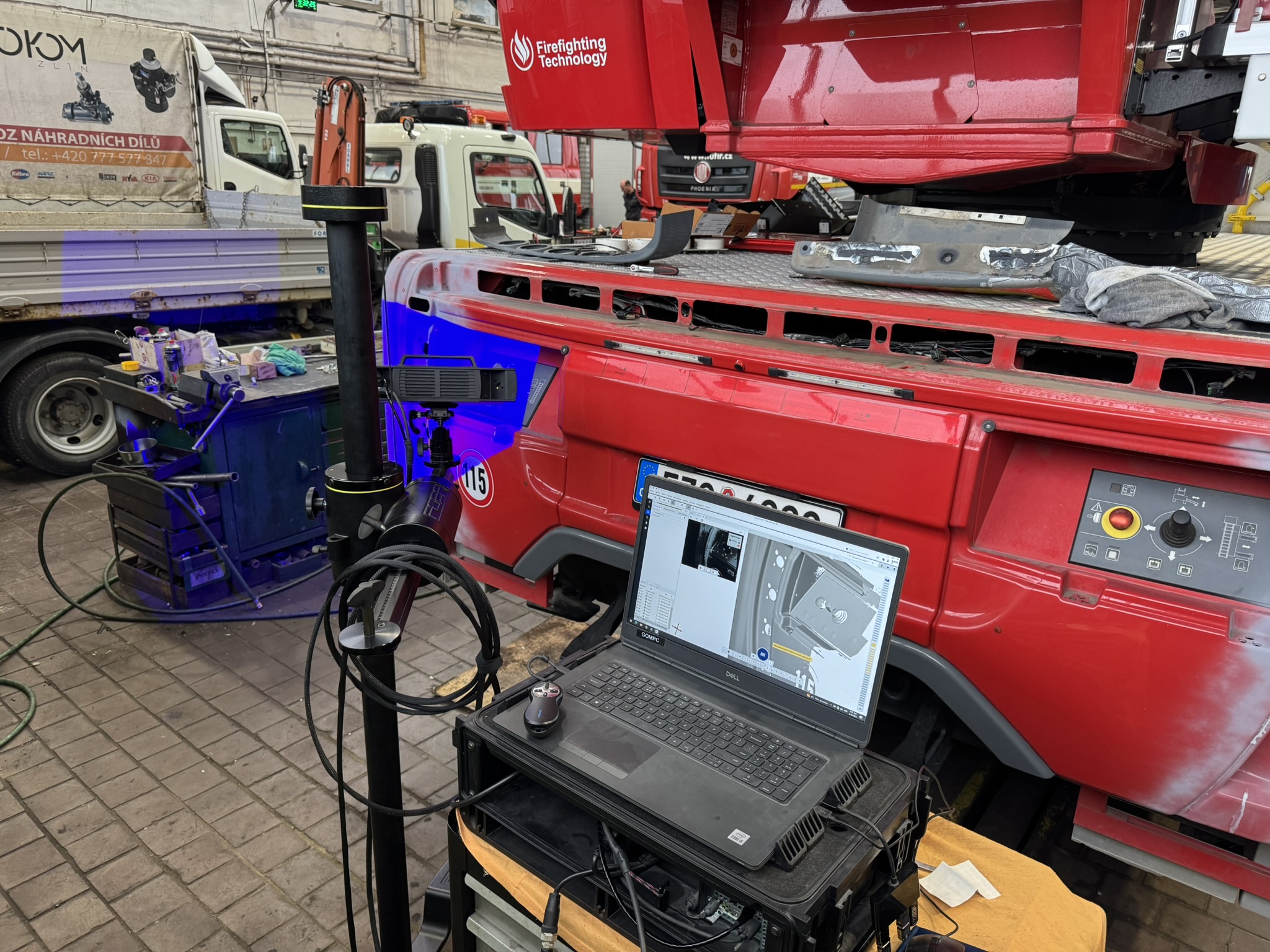 Atos Scanner Software Interface Rapid repair of fire truck components using 3D scanning