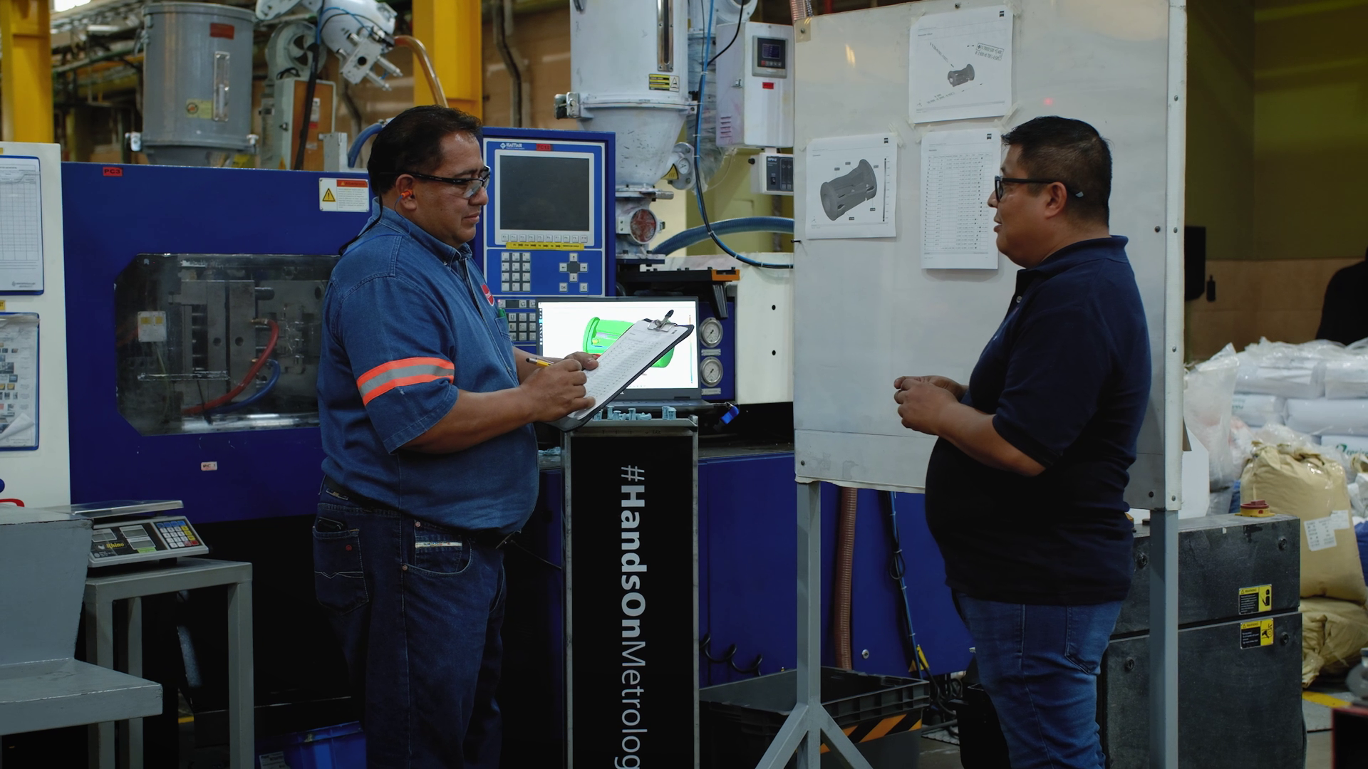 two people at Maped talking about quality control