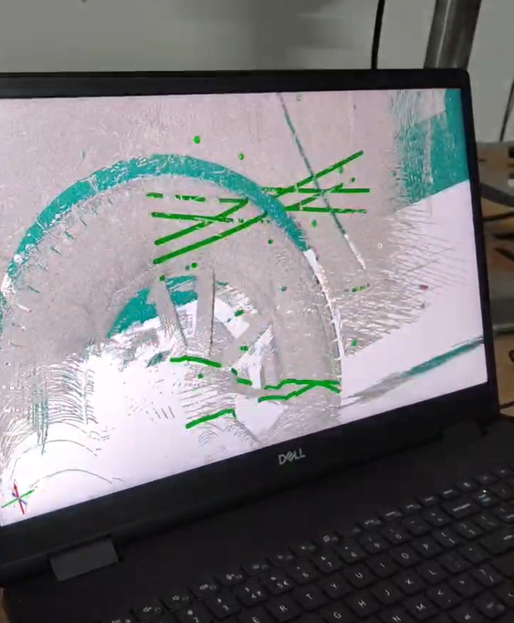 Inspection software showing mesh build up